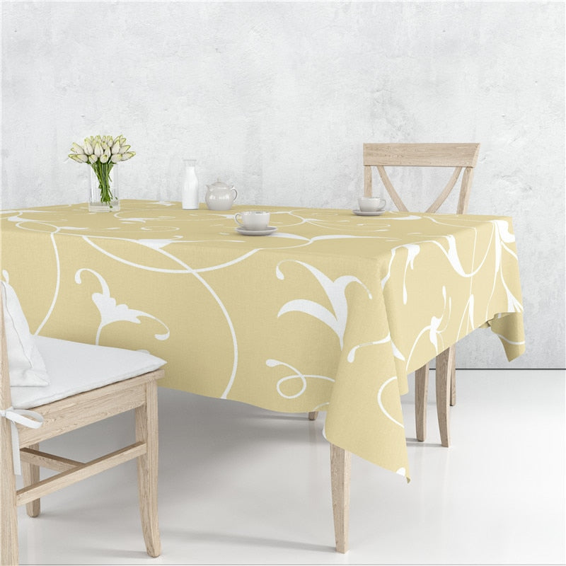 Colourful Branch Flowers Blossom Tablecloth Dustproof Cover Heat Resistant Multiple Sizes