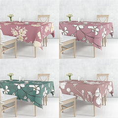 Colourful Branch Flowers Blossom Tablecloth Dustproof Cover Heat Resistant Multiple Sizes