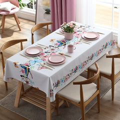 Creative Floral Printed Rectangular Tablecloth Fashion Coffee Tablecloth