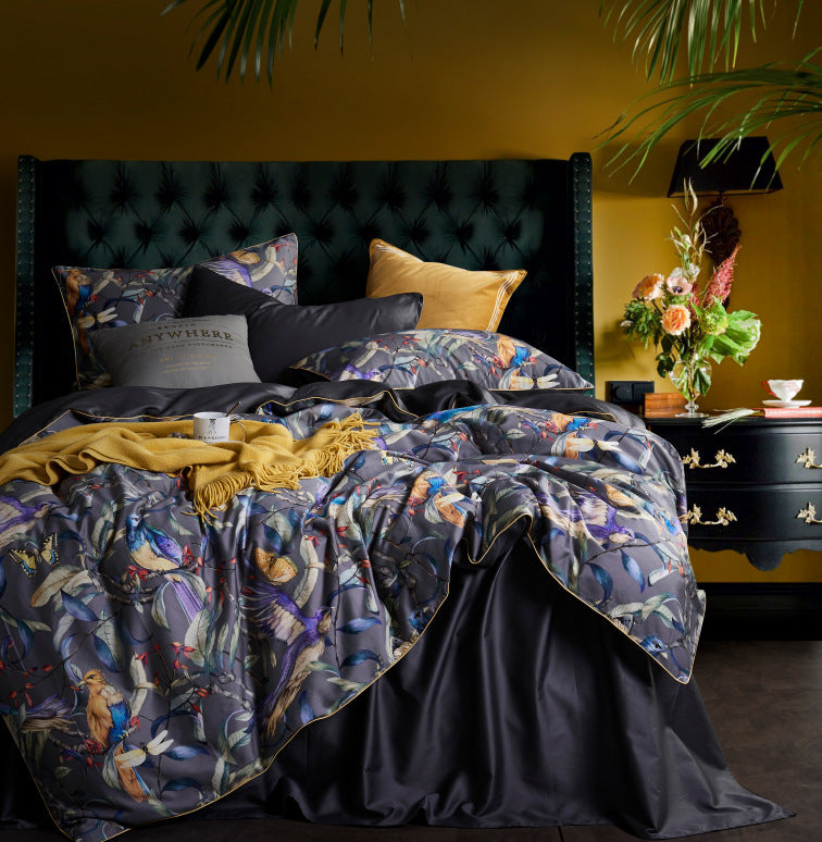 Luxury Quality Cotton Comfort Sleep Painted Floral Bedding Set